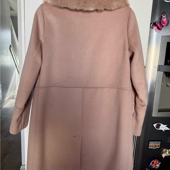 Kenneth Cole Women's Blush Trench Coat with Faux Fur Collar - Picture 4 of 8